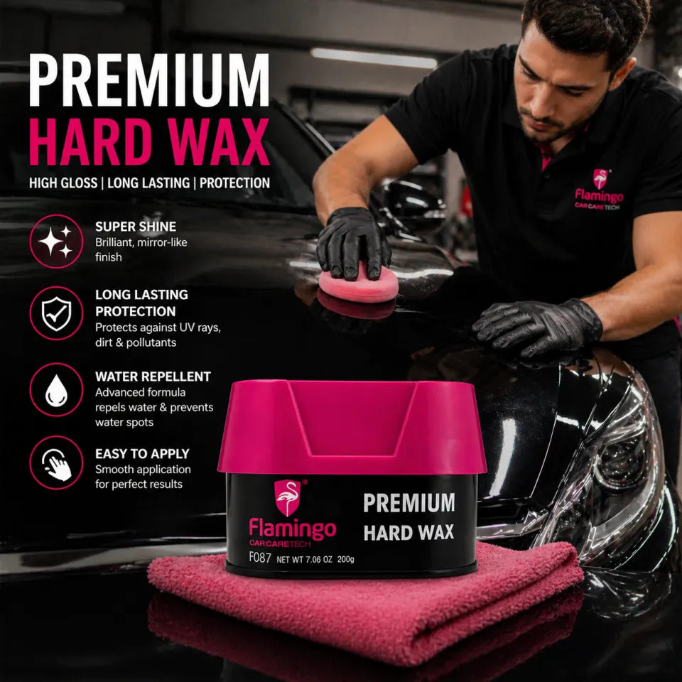 Original Flamingo Premium Hard Wax – High Gloss Car Wax | Long-Lasting Protection ( Imported )