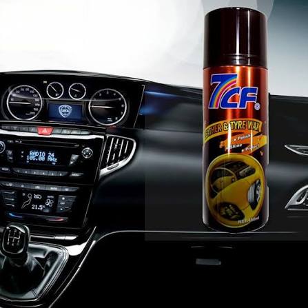 ORIGNAL 7CF Leather & Tyre Wax Spray – Premium Shine & Protection | Car Interior & Tyre Care(IMPORTED)