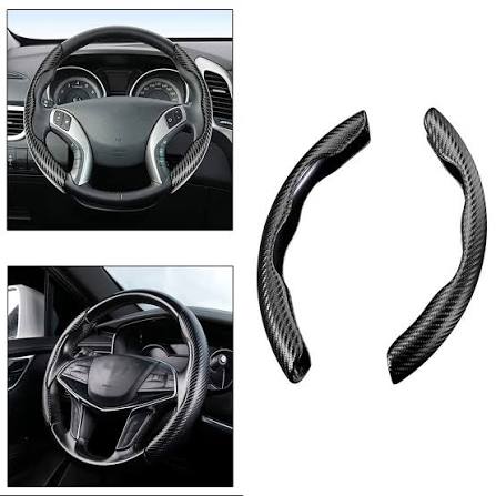 ORIGNAL Carbon Fiber Plastic Steering Wheel Cover Universal  – Sporty Interior Styling | Premium Grip & Stylish Car Accessory (IMPORTED)