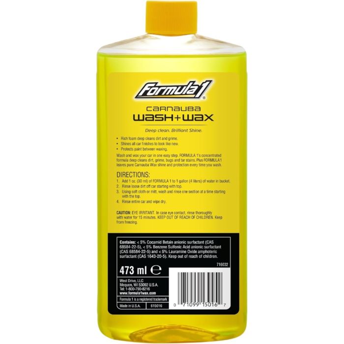 ORIGNAL Formula 1 Carnauba Shampoo + Wax – Premium Car Wash | Deep Cleaning & Glossy Shine(IMPORTED)
