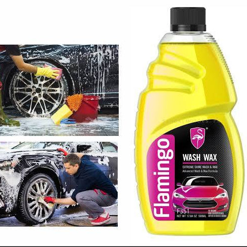 ORIGNAL Flamingo Wash & Wax Shampoo – Premium Car Wash | Deep Cleaning & High Gloss Shine (IMPORTED)