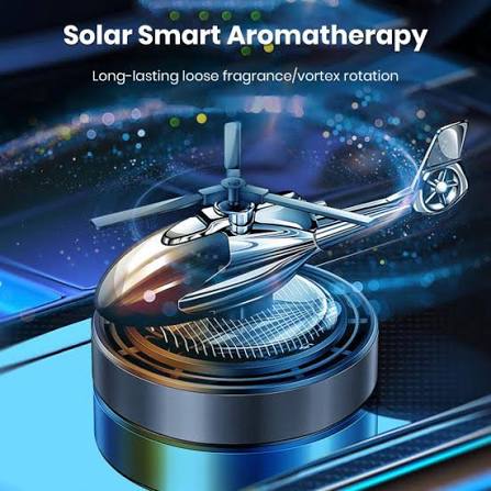 ORIGNAL Solar Smart Aromatherapy Car Air Freshener – Rotating Fan Design | Long-Lasting Fragrance & Stylish Car Interior Accessory (IMPORTED)