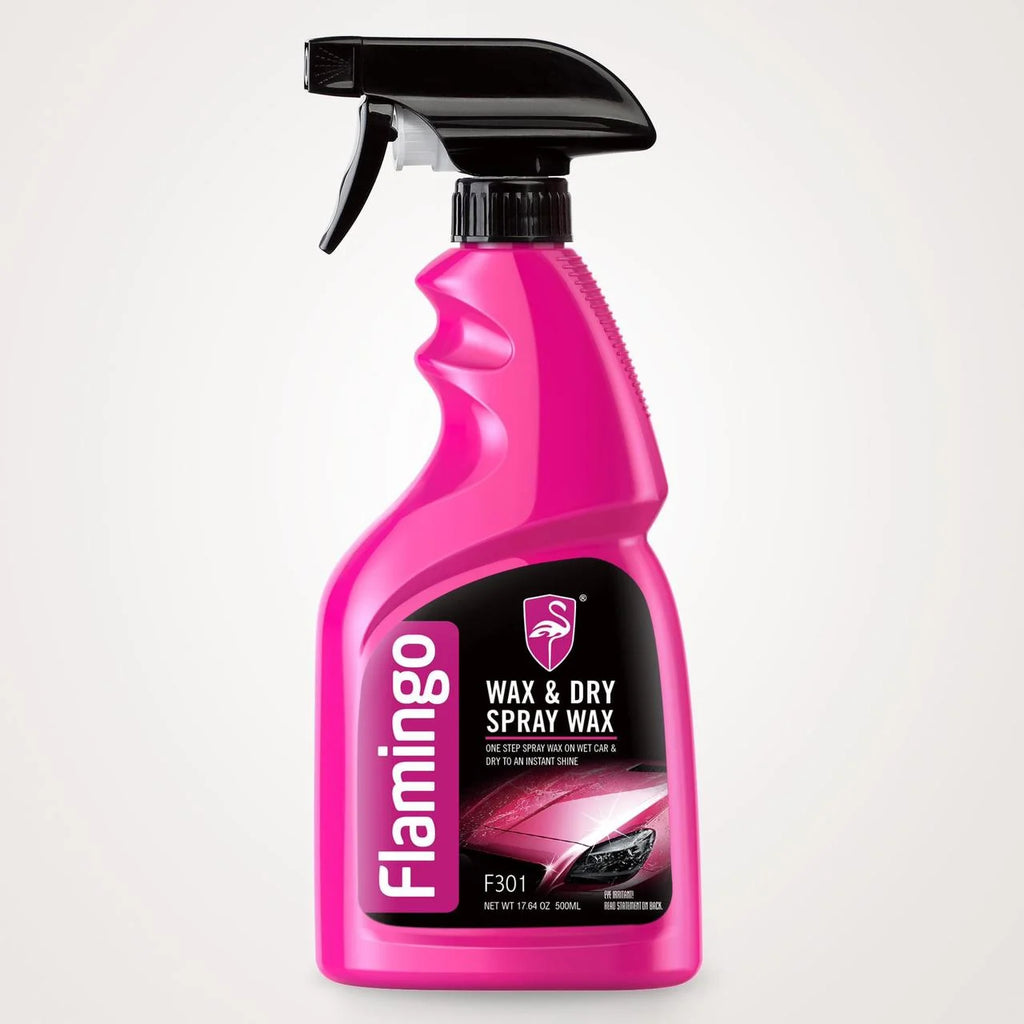 ORIGINAL Flamingo Wax & Dry Spray – Quick-Drying Car Wax for Instant Shine & Paint Protection (IMPORTED)